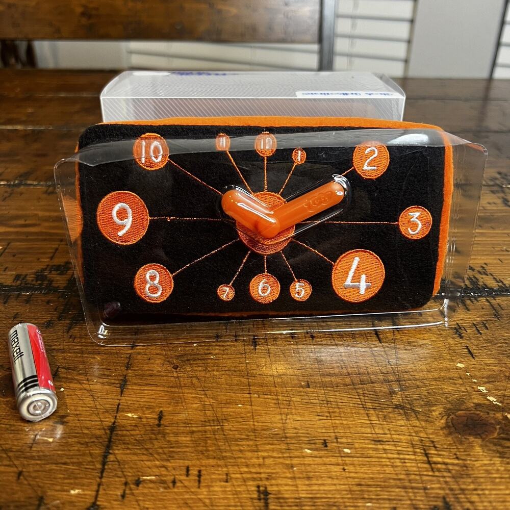 LUFT Vintage Fleece Orange Padded Desk Clock